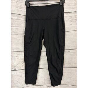 Leggings Depot Black Capri Leggings W Pockets Size M